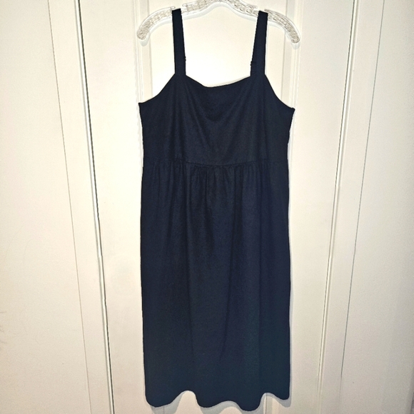 Sonoma Dresses & Skirts - Sonoma Black Sleeveless Midi Sundress Casual Summer Dress Side Pockets Size L